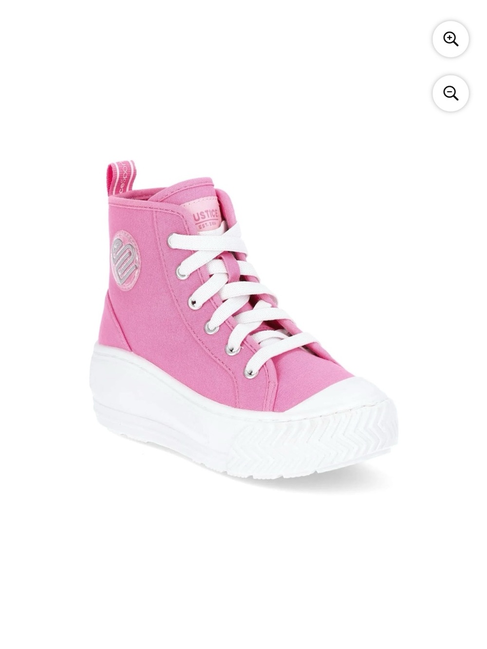 Justice Pink High-Top Platform Sneakers for Kids